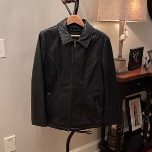 Natural Reflections black leather jacket